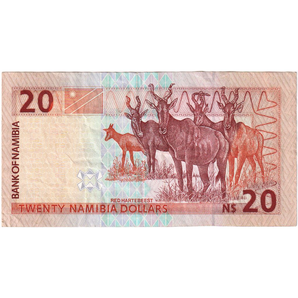Namíbia,
20 namíbijských dolárov,
AU(55-58)