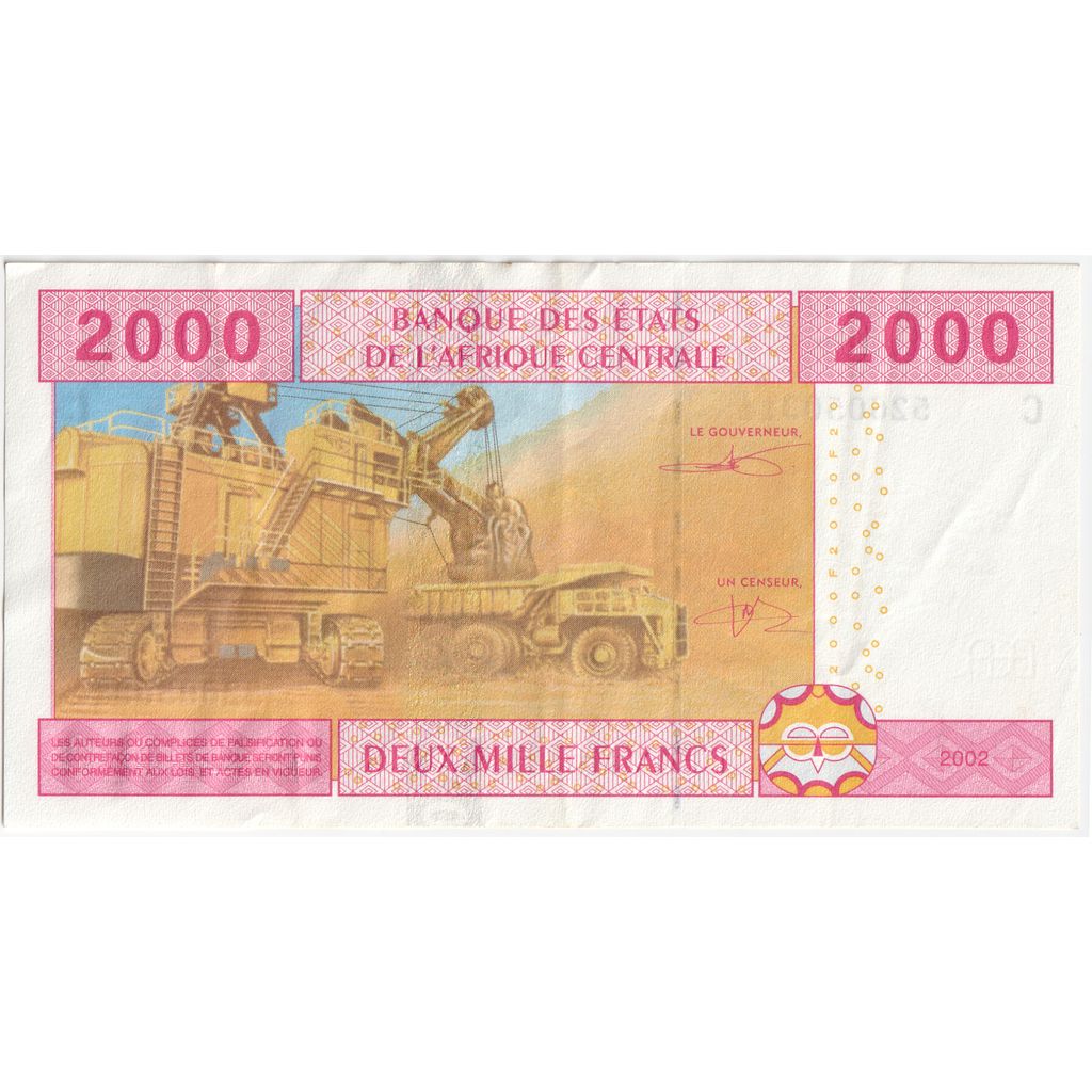 štáty strednej Afriky,
2000 frankov,
UNC(65-70)