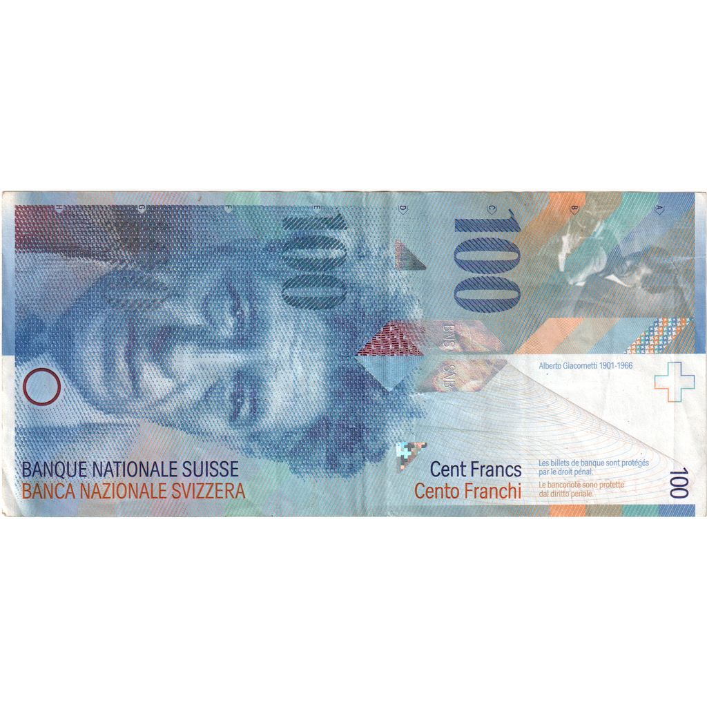 Švajčiarsko,
100 Franken,
EF(40-45)