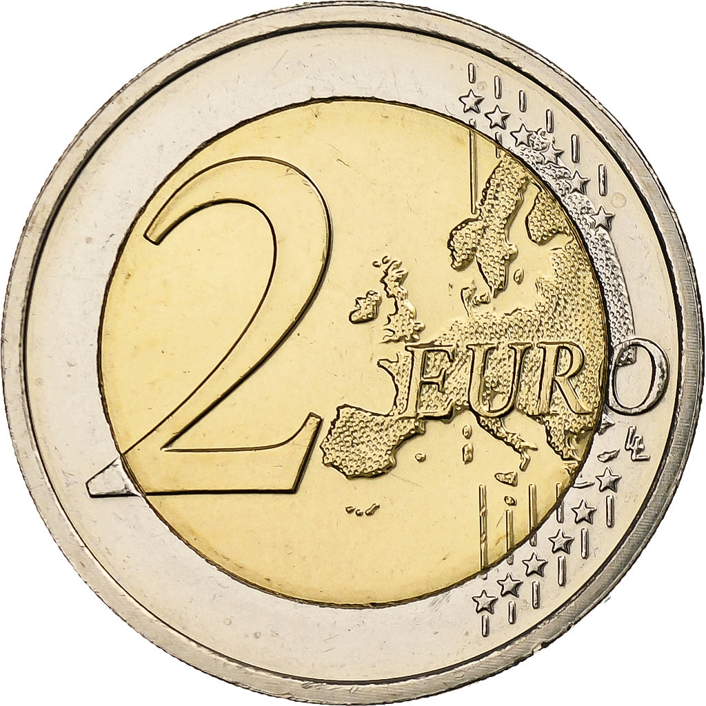 Luxembursko,
2 eurá,
30 ans du drapeau de l'UE