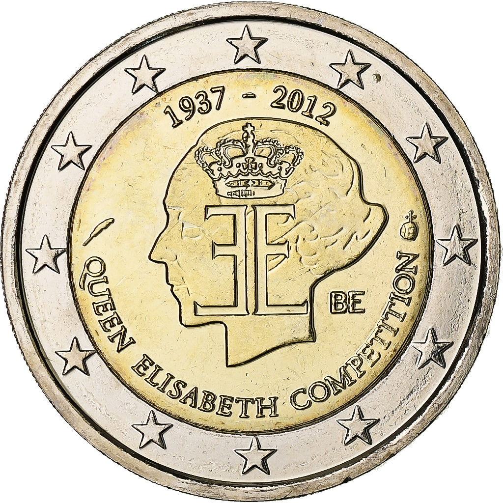 Belgicko,
2 eurá,
Concours reine Elisabeth