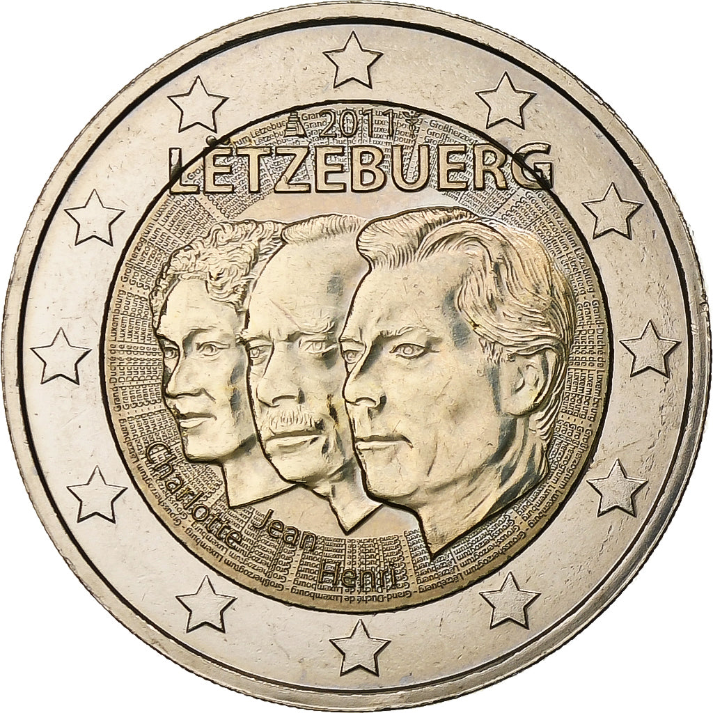 Luxembursko,
2 eurá,
Jean de Luxembourg - poručík-zástupca