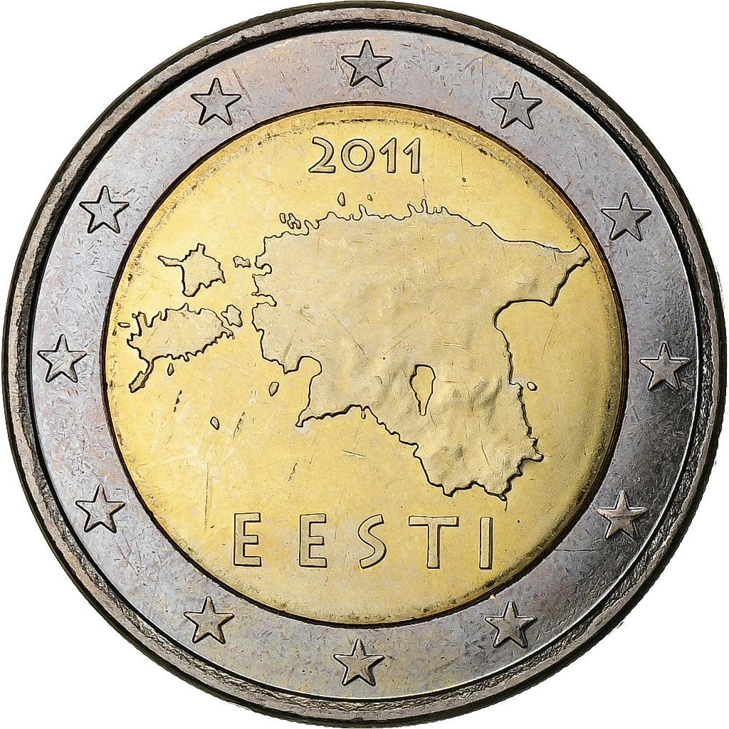 Estónsko,
2 eurá,
2011