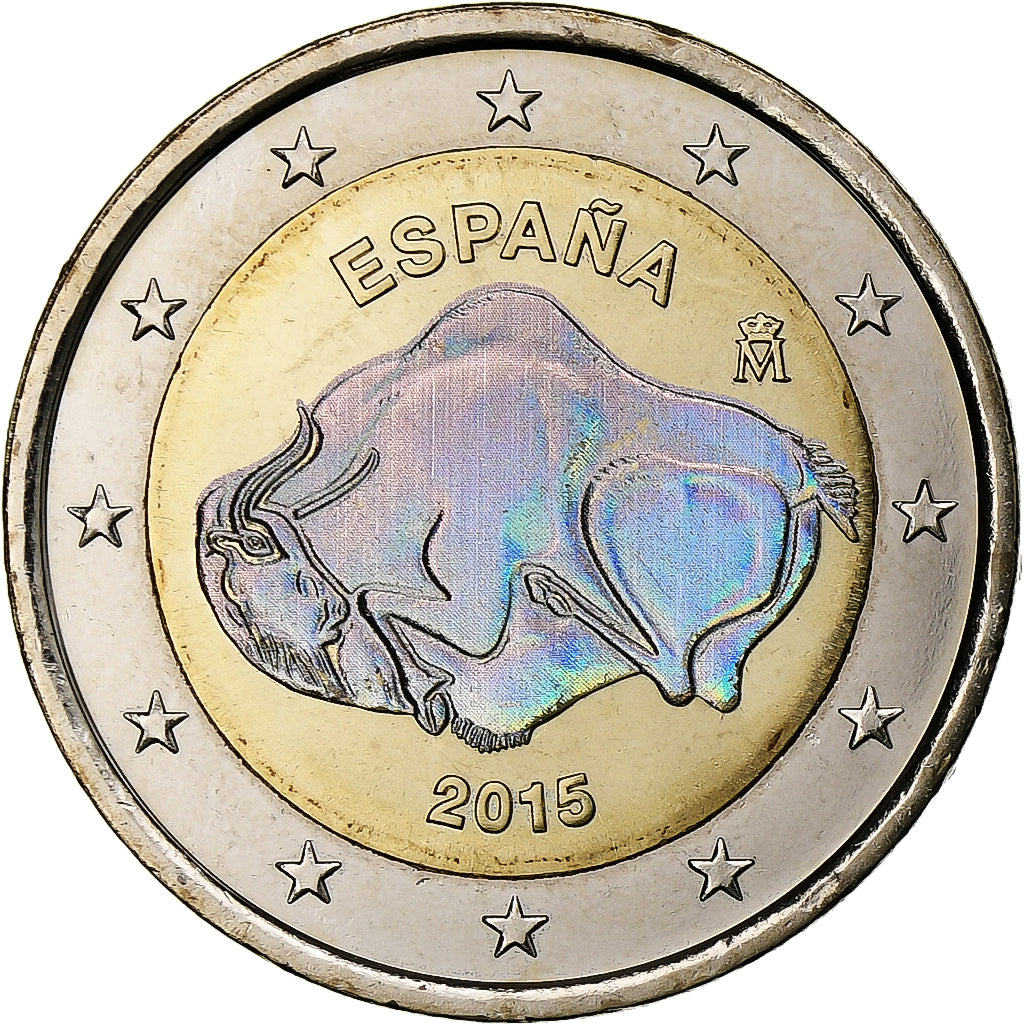 Španielsko,
2 eurá,
Jaskyňa Altamira