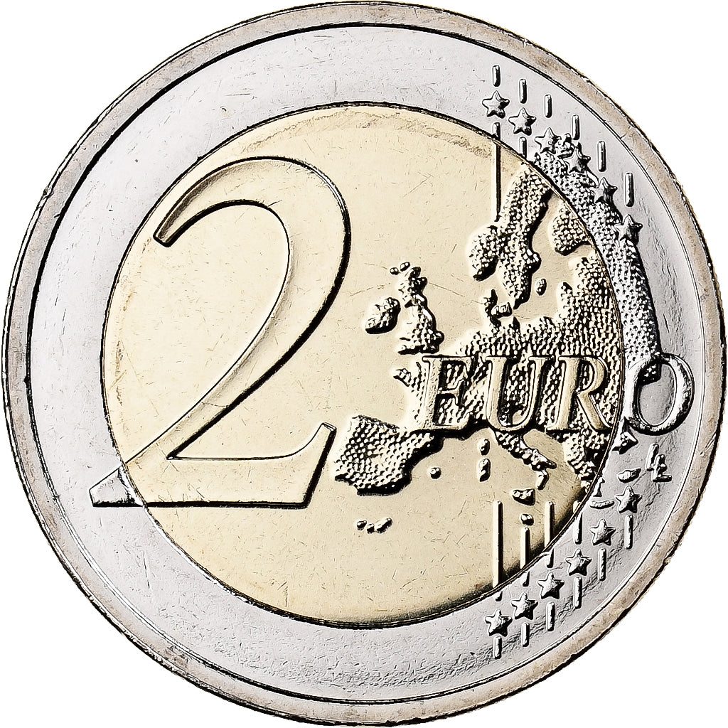 Estónsko,
2 eurá,
Zafarbené