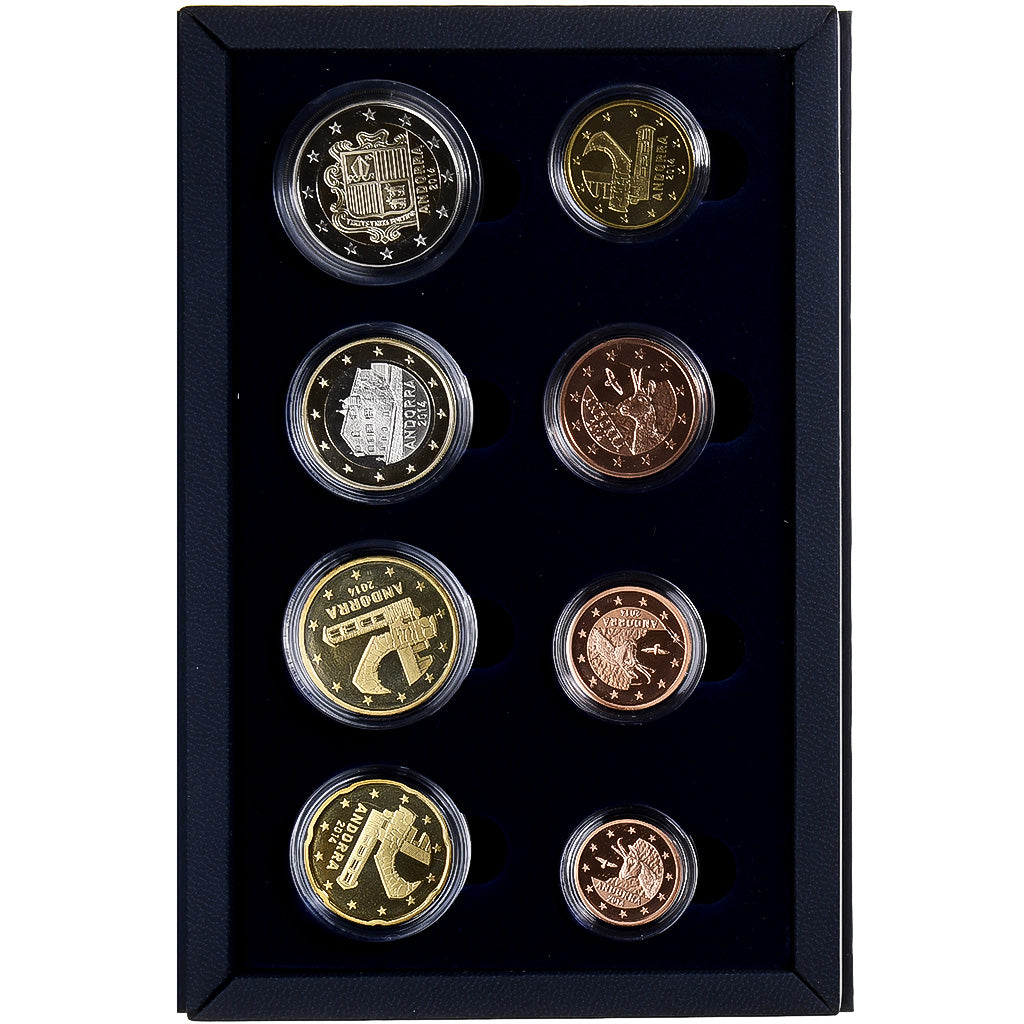 Andorra,
1 cent až 2 eurá,
Dôkaz
