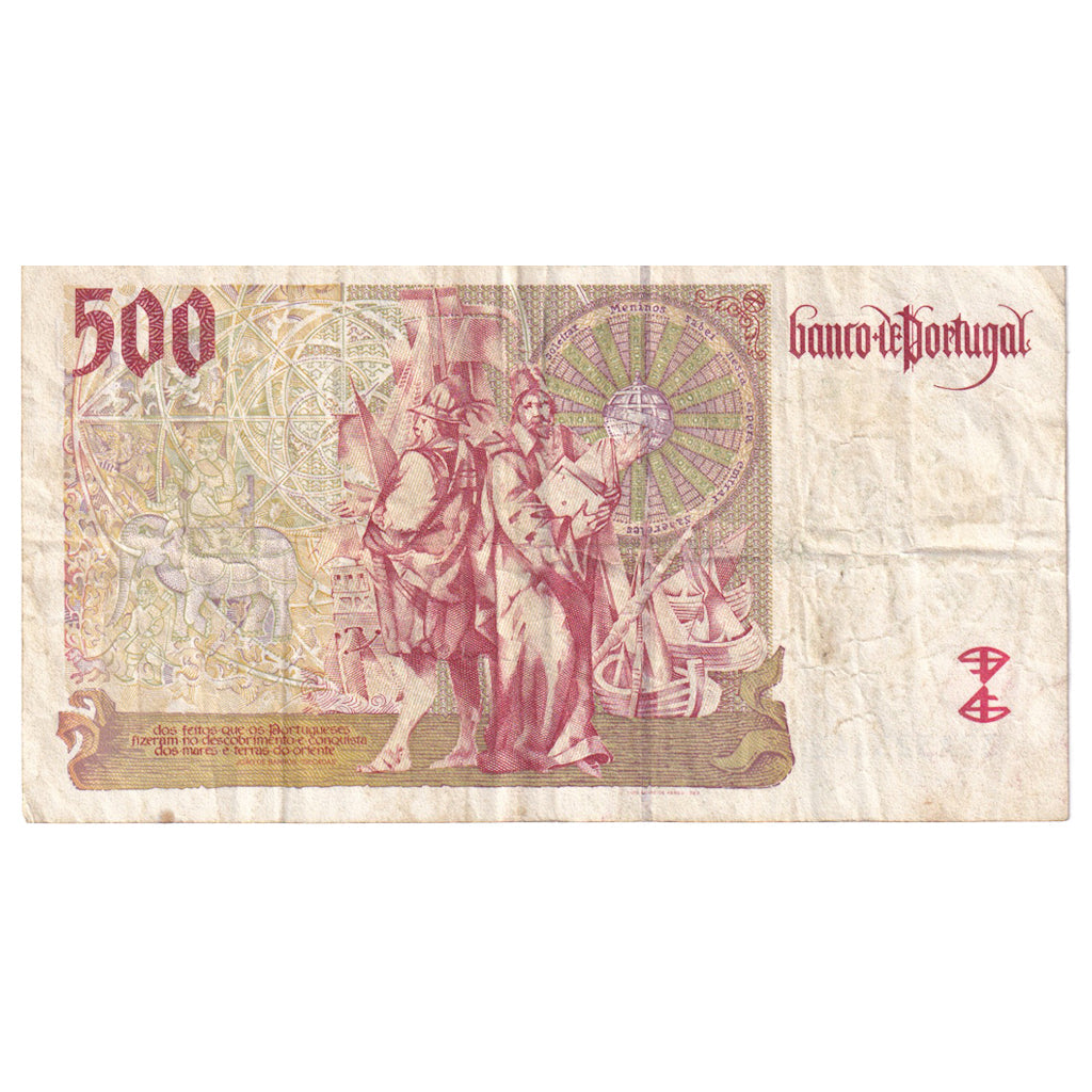 bankovka,
Portugalsko,
500 Escudos