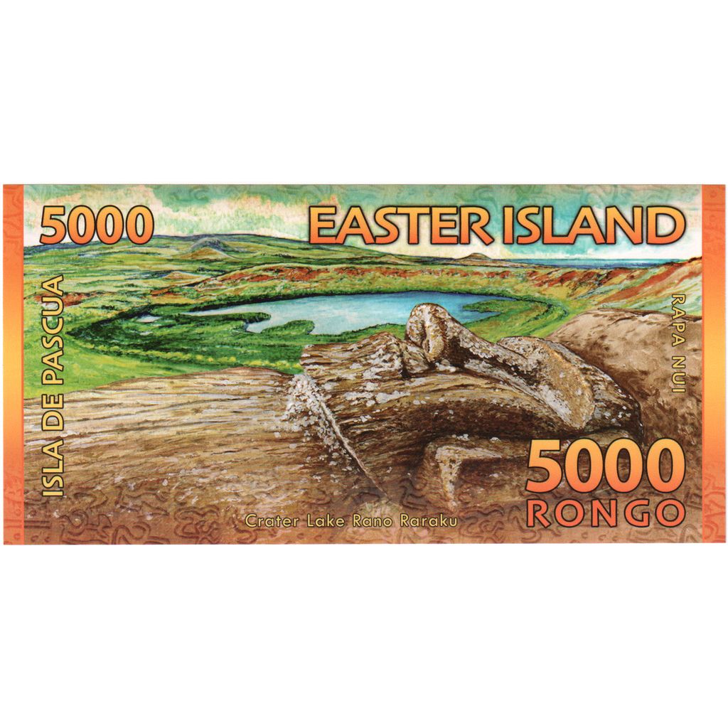 Čile,
Turistická bankovka,
5000 RONGO ISLA DE PASCUA