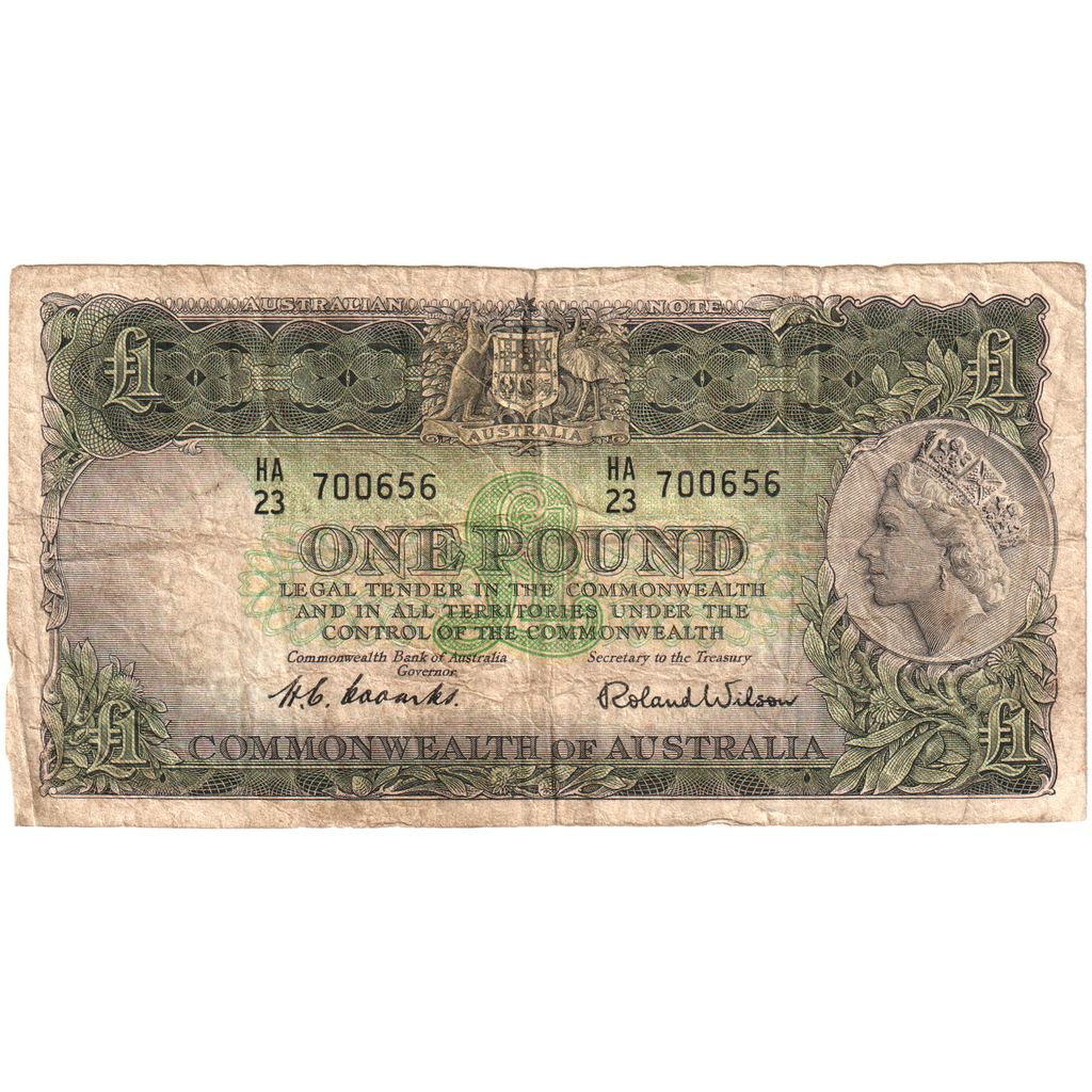 Austrália,
1 libra,
Nedatované (1960-1961)
