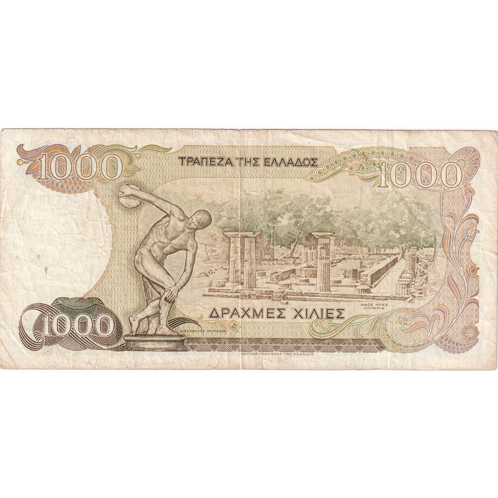 bankovka,
Grécko,
1000 drachiem