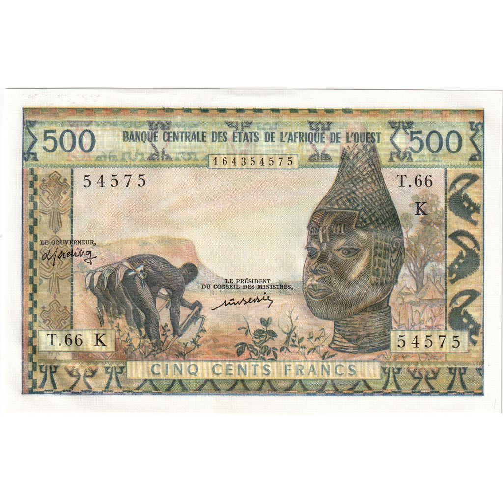 štáty západnej Afriky,
500 frankov,
UNC(65-70)