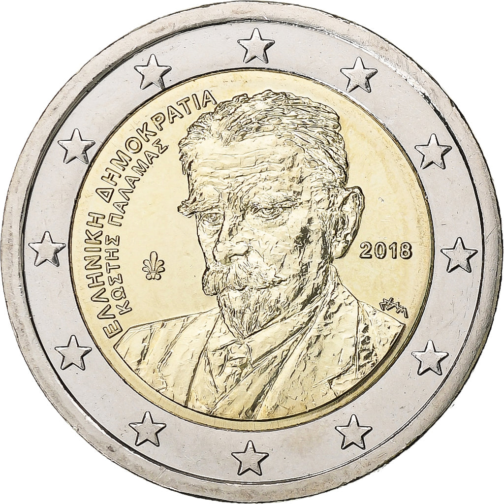 Grécko,
2 eurá,
2018