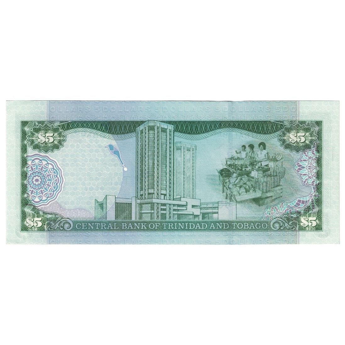 bankovka,
Trinidad a Tobago,
5 dolárov