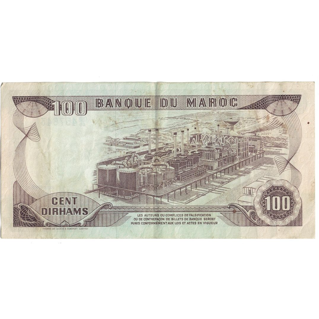 bankovka,
Maroko,
100 dirhamov