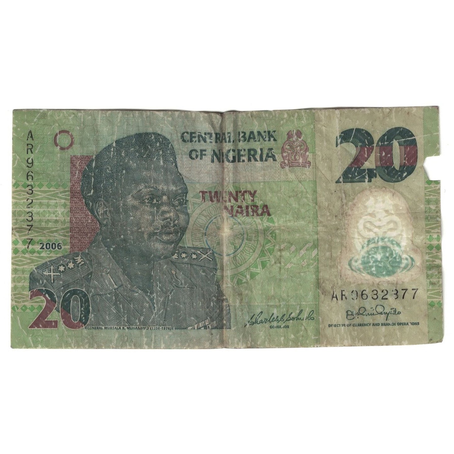 bankovka,
Nigéria,
20 Naira
