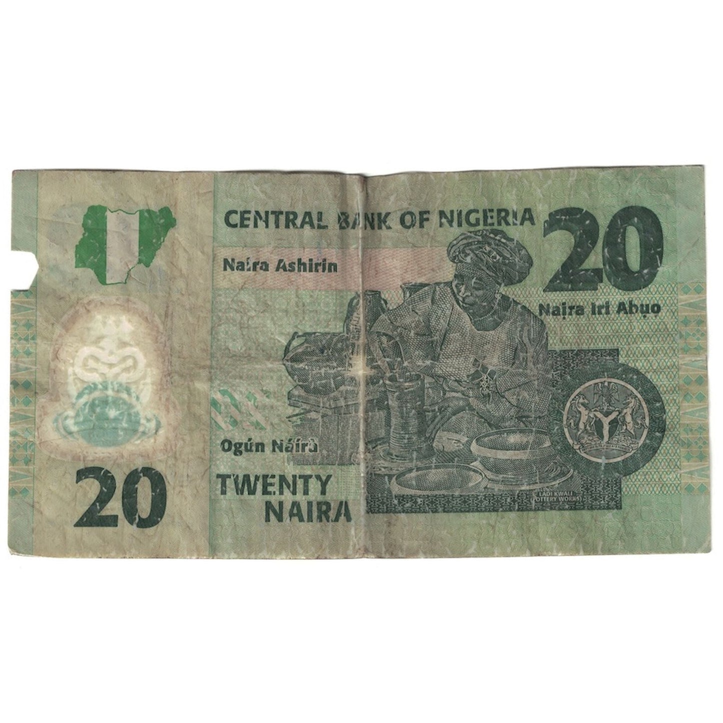 bankovka,
Nigéria,
20 Naira
