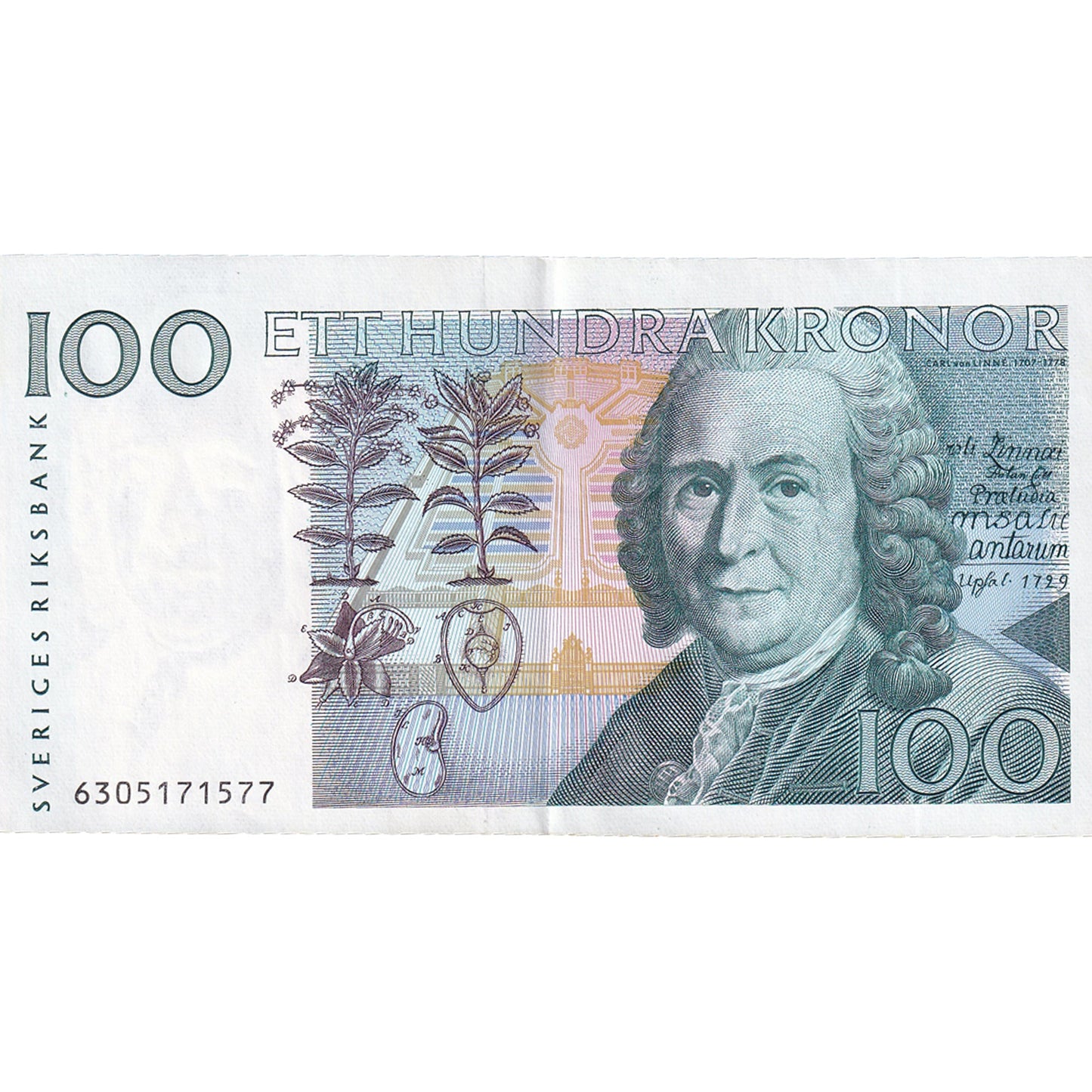 bankovka,
Švédsko,
100 korún