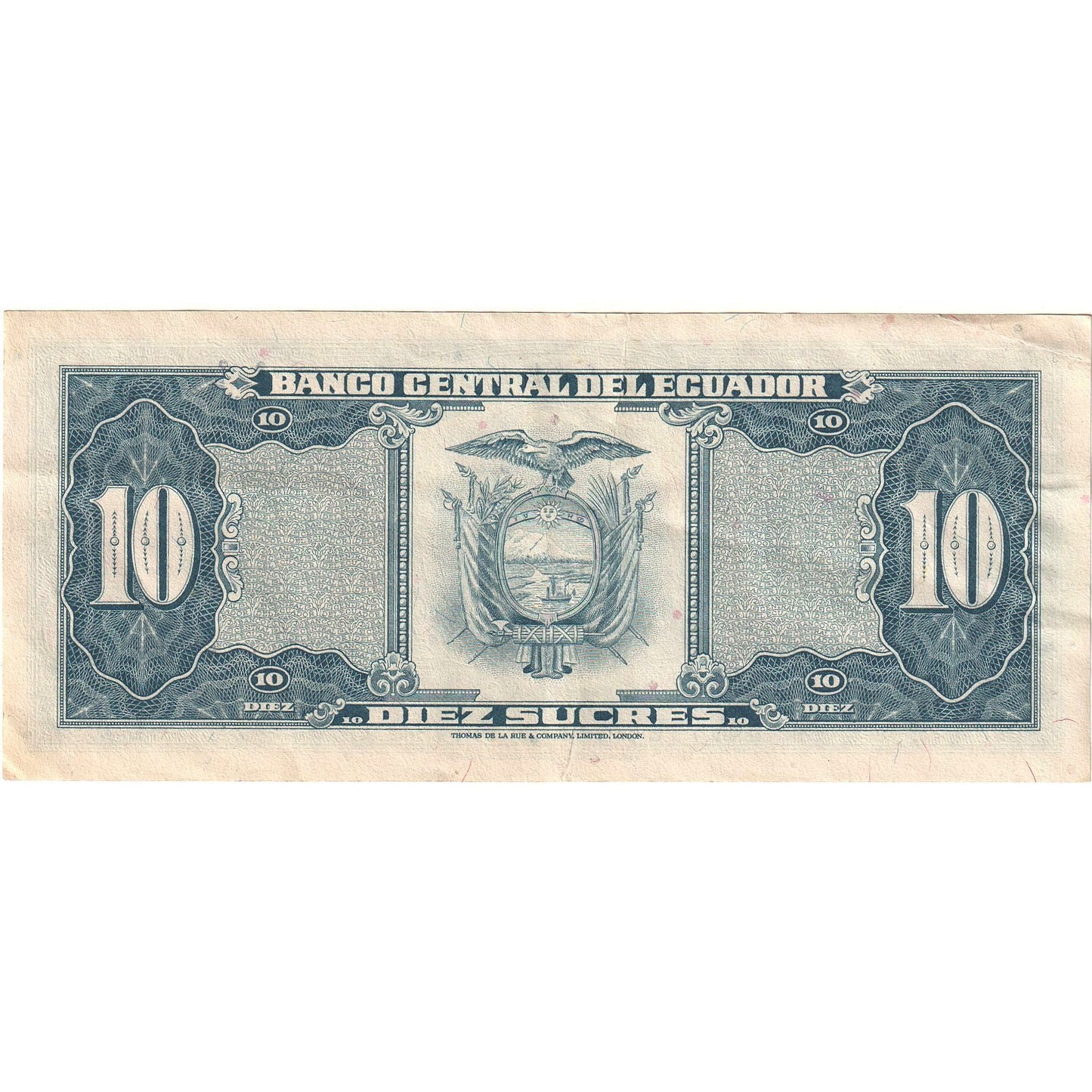 Ekvádor,
10 Sucres,
1982