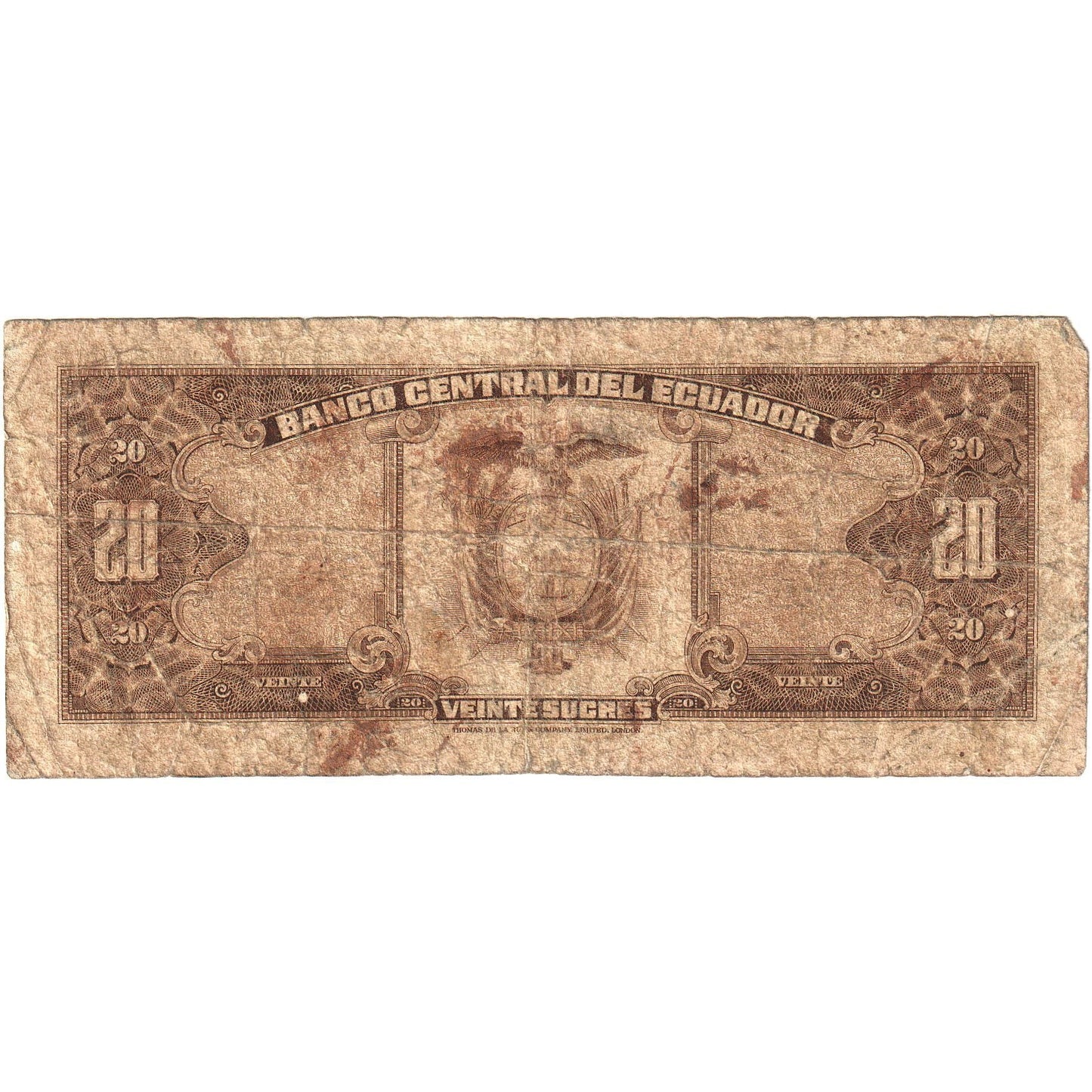 Ekvádor,
20 Sucres,
1980