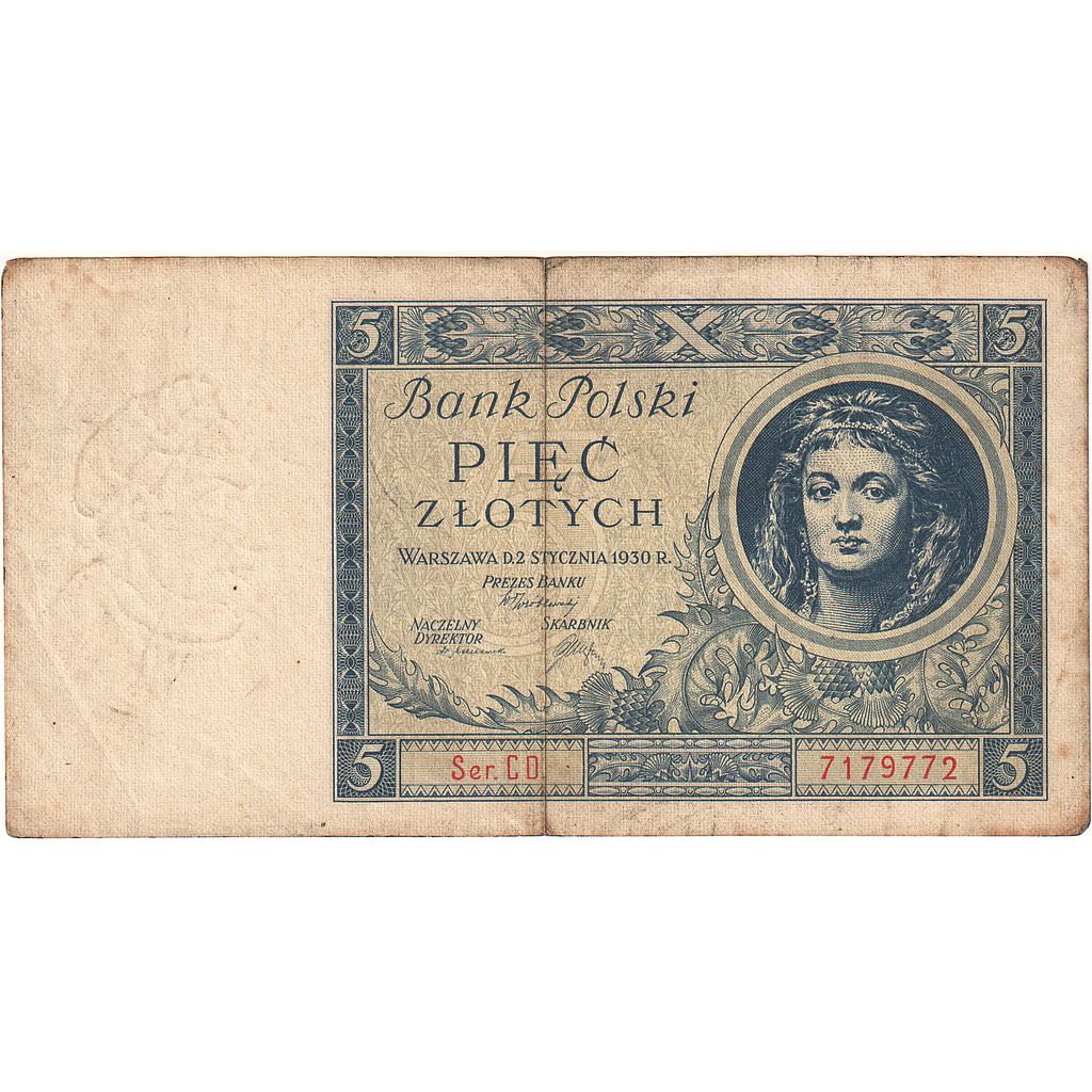 Poľsko,
5 zlotych,
1930