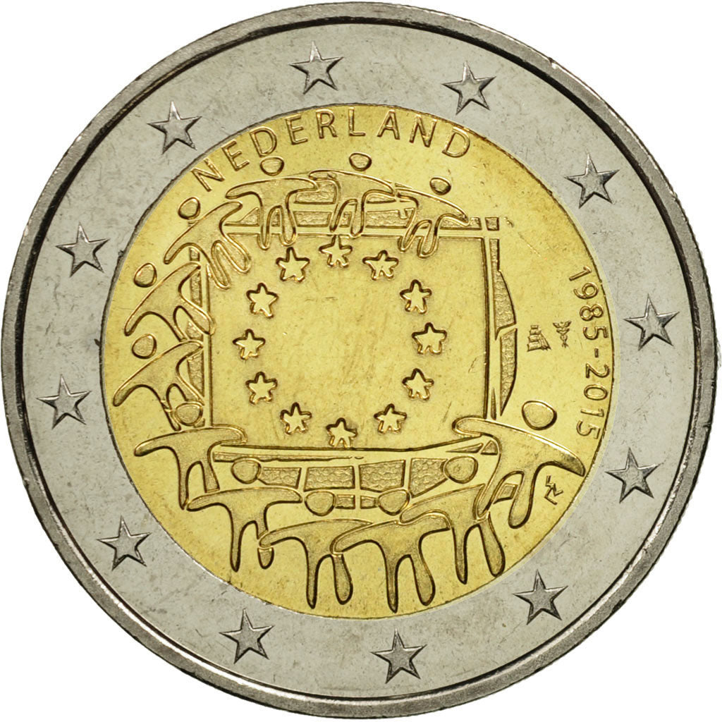 Holandsko,
2 eurá,
Vlajka
