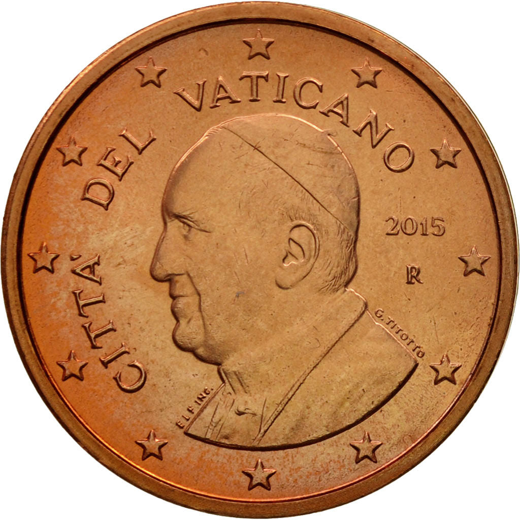 VATIKÁN,
2 euro centy,
2015