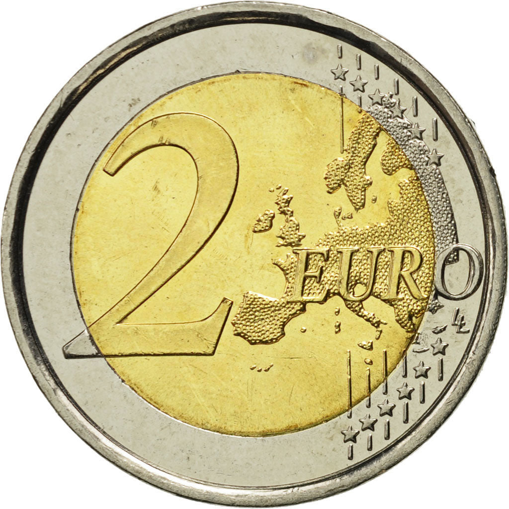 Španielsko,
2 eurá,
10 ans de l'Euro