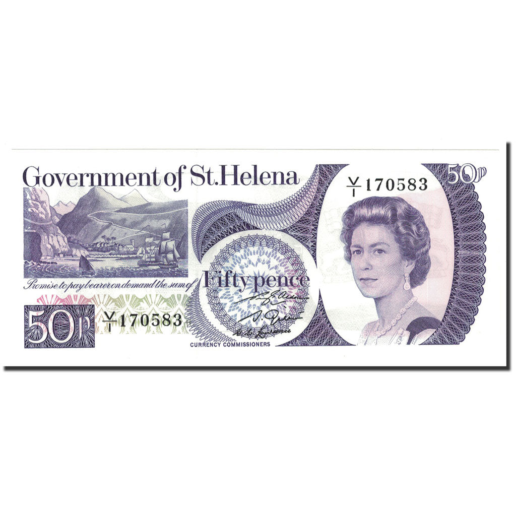 bankovka,
svätá Helena,
50 pencí