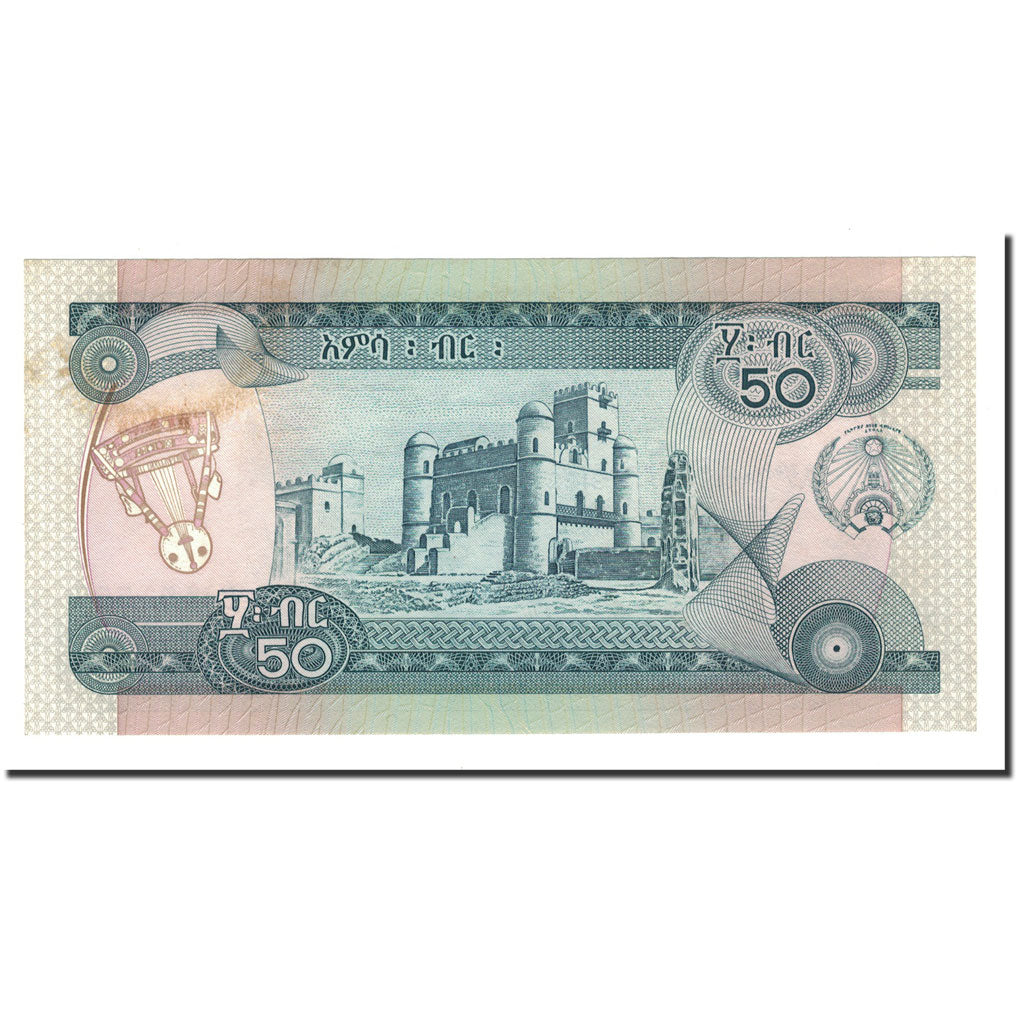 bankovka,
Etiópia,
50 Birr