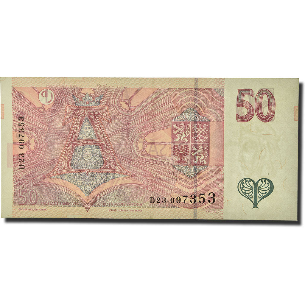 bankovka,
Česká republika,
50 korún