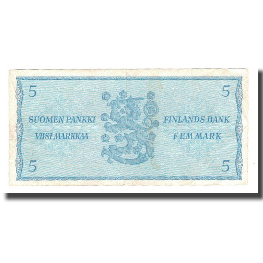 bankovka,
Fínsko,
5 Markkaa