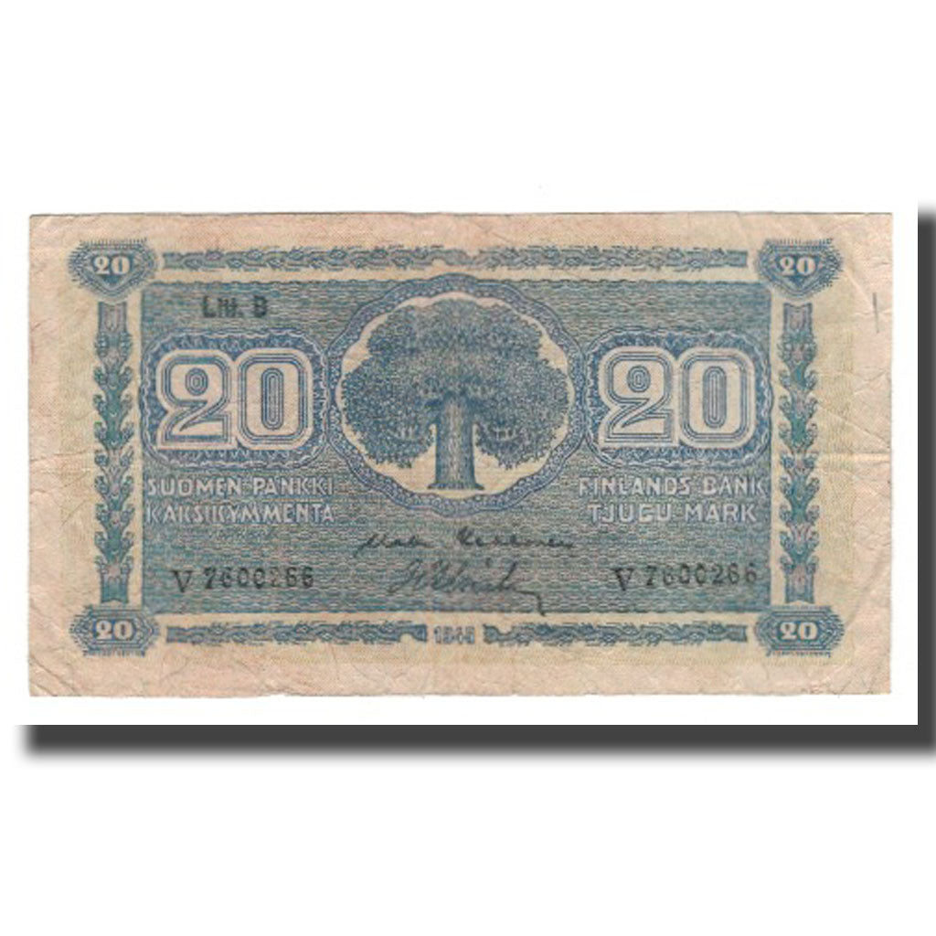 bankovka,
Fínsko,
20 Markkaa