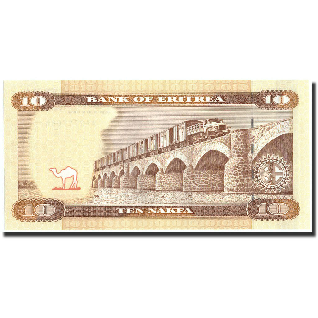 bankovka,
Eritrea,
10 Nakfa