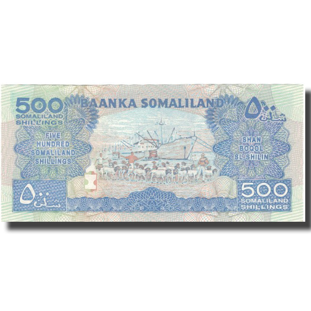bankovka,
Somaliland,
500 šilingov = 500 šilinov