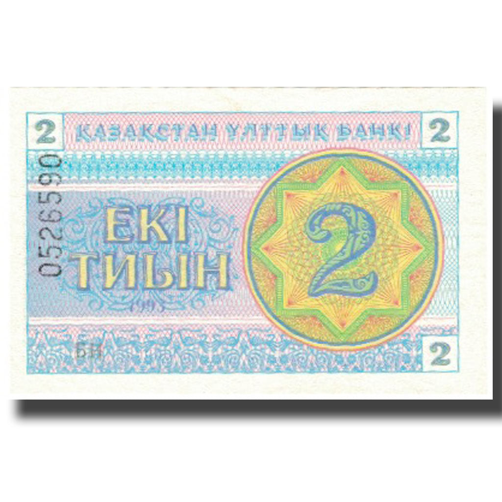 bankovka,
Kazachstan,
2 Tyin