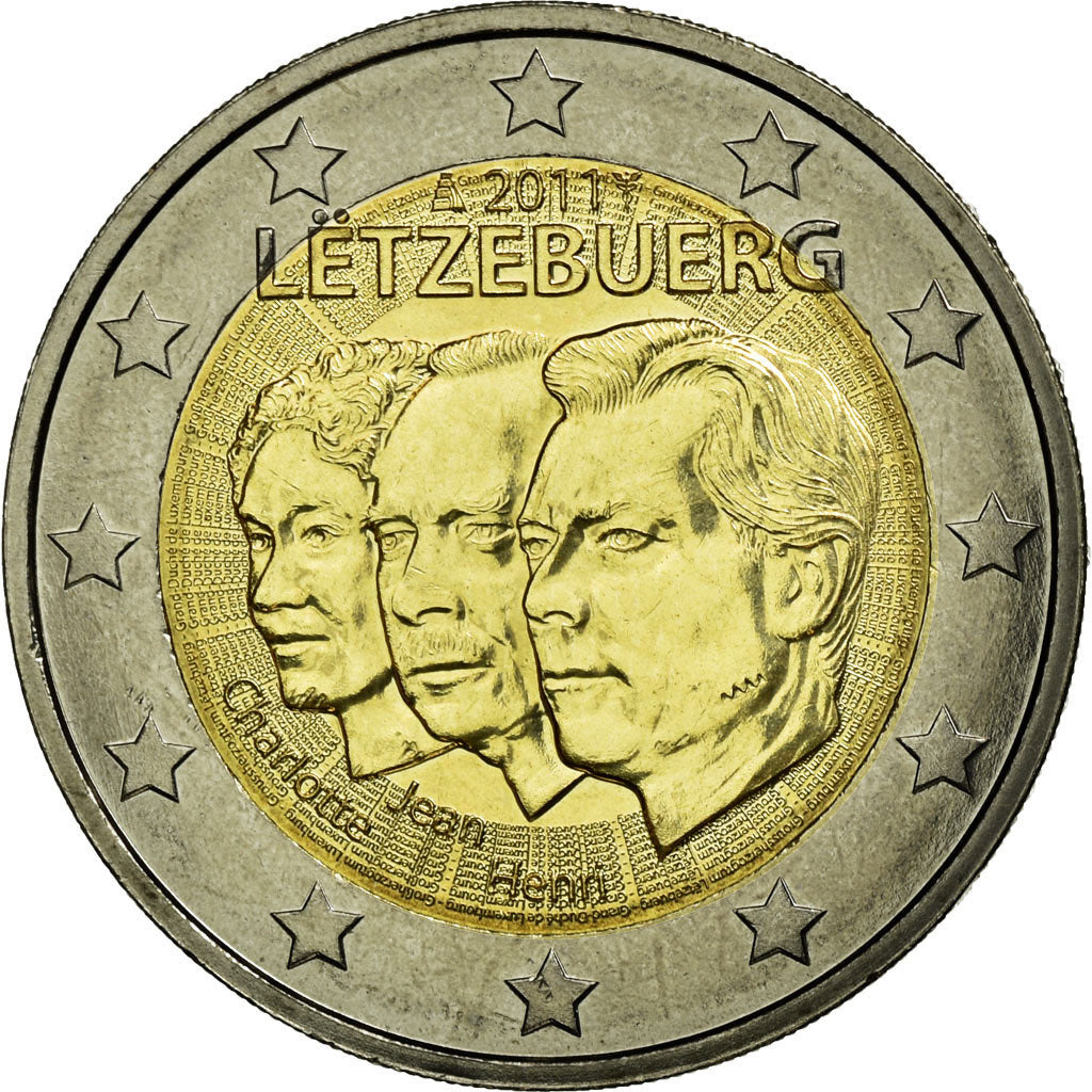 Luxembursko,
2 eurá,
Jean Luxemburský - Nassau