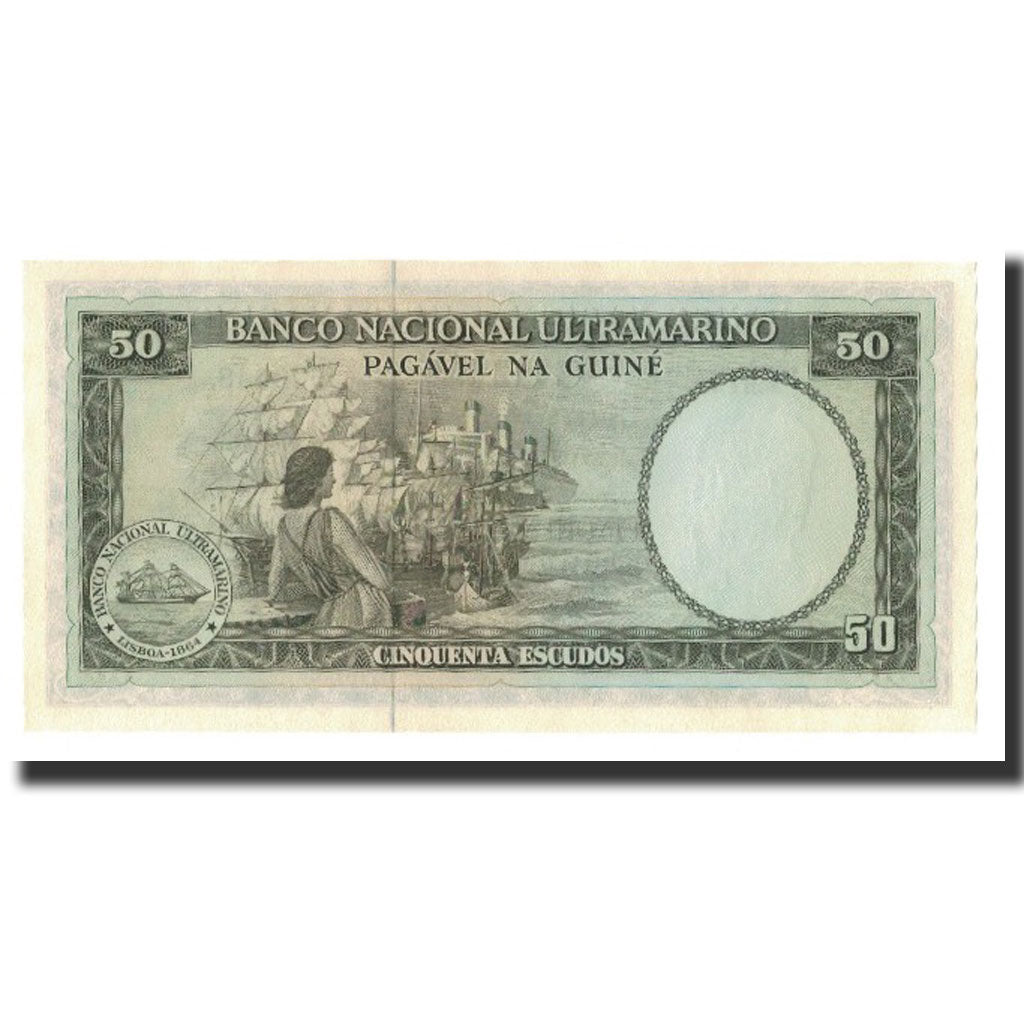bankovka,
portugalská Guinea,
50 Escudos