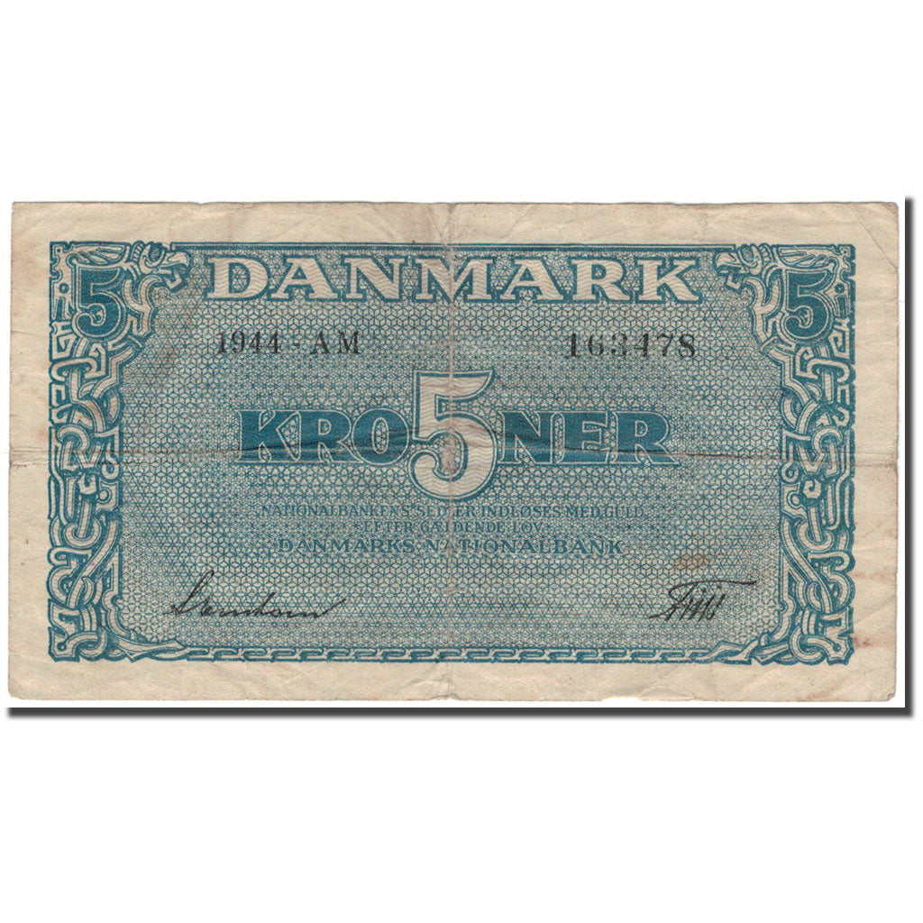 bankovka,
Dánsko,
5 korún