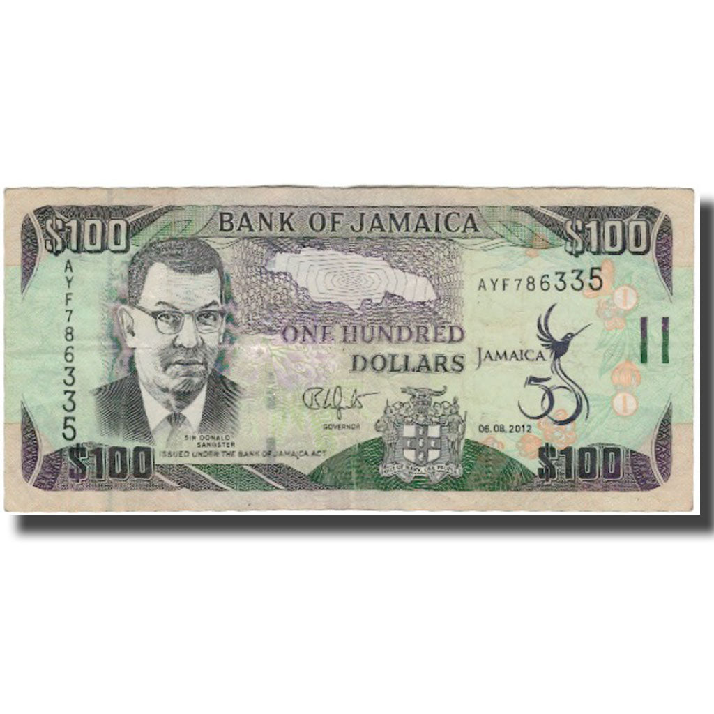 bankovka,
jamajka,
100 dolárov