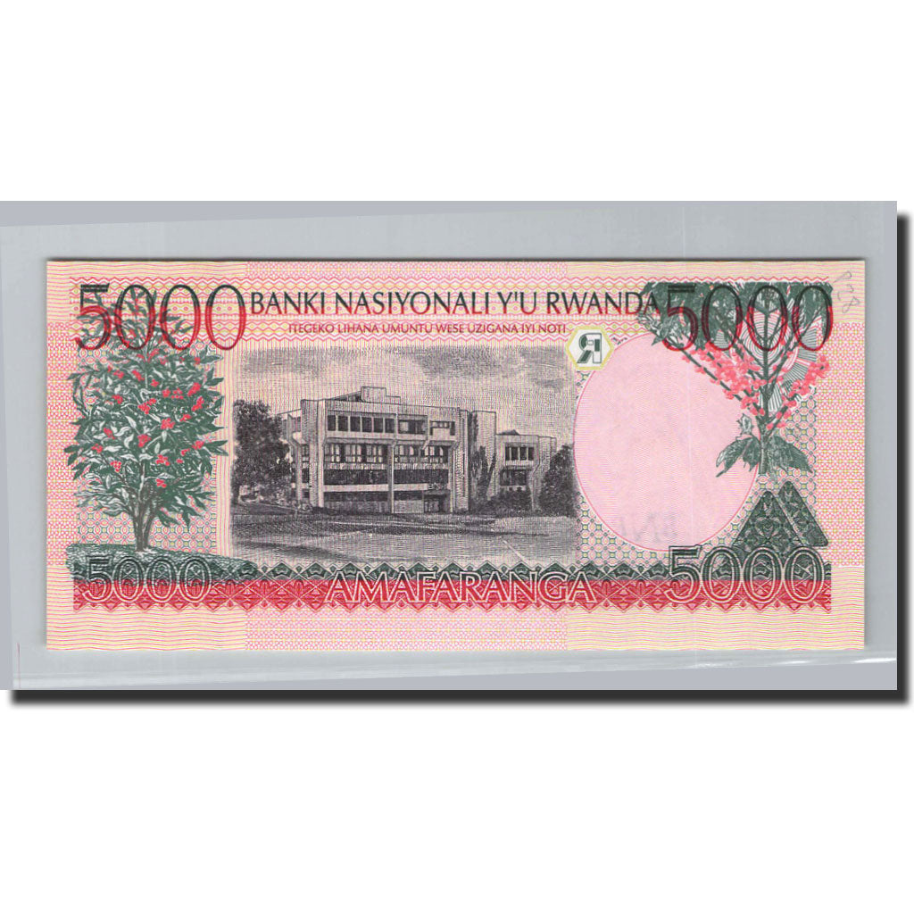 bankovka,
Rwanda,
5000 frankov