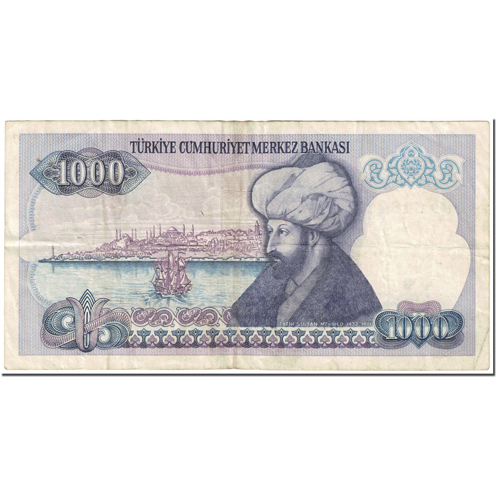 bankovka,
Turecko,
1000 lír