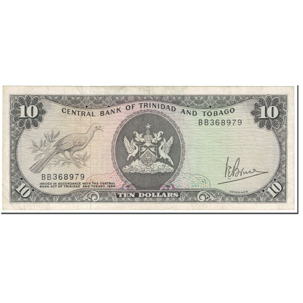 Trinidad a Tobago,
10 dolárov,
Nedatované (1964)
