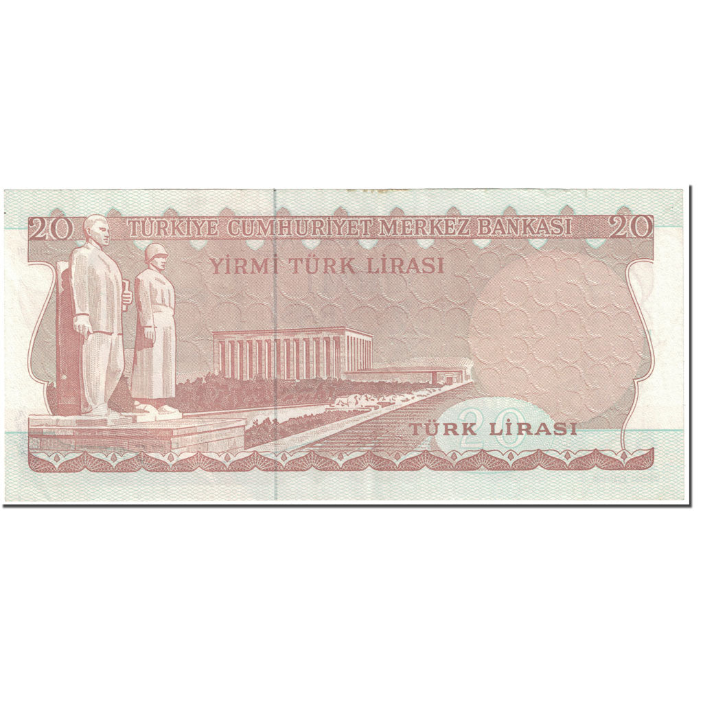 bankovka,
Turecko,
20 lír