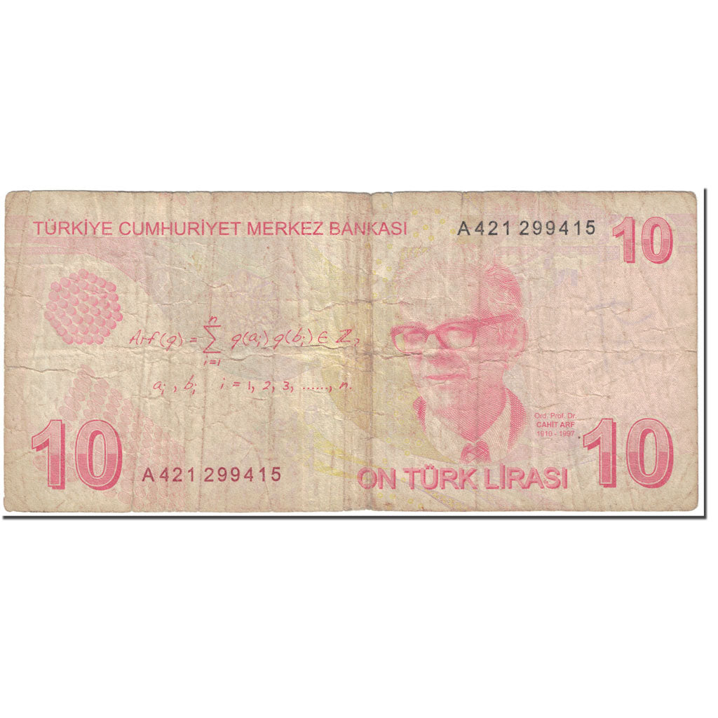 bankovka,
Turecko,
10 lír