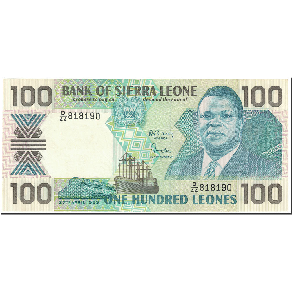 bankovka,
Sierra Leone,
100 Leonov