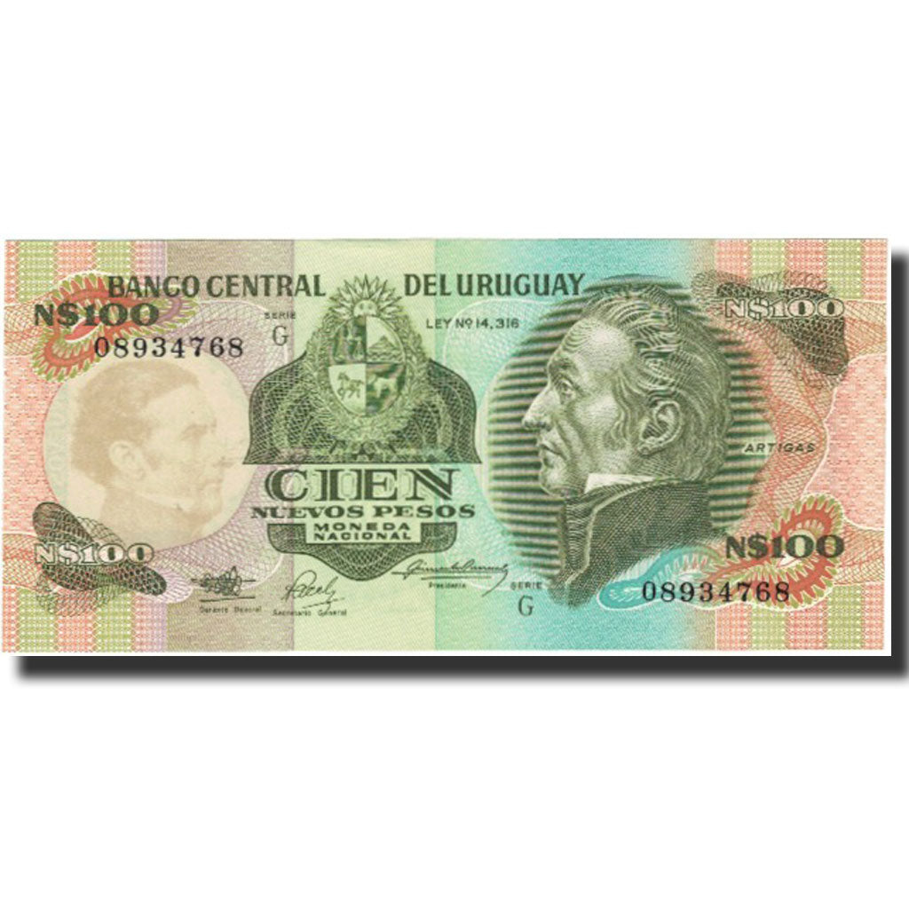 bankovka,
Uruguaj,
100 nuevos pesos
