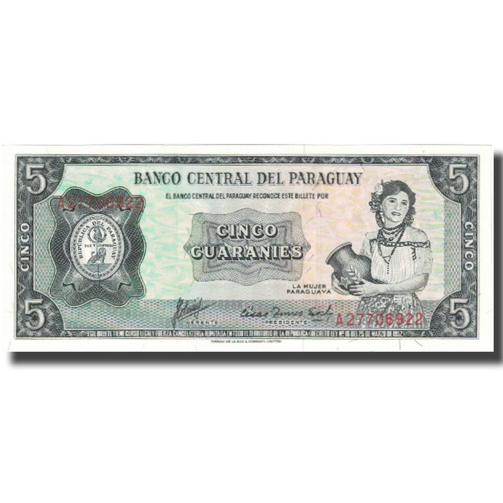 bankovka,
Paraguaj,
5 záruk