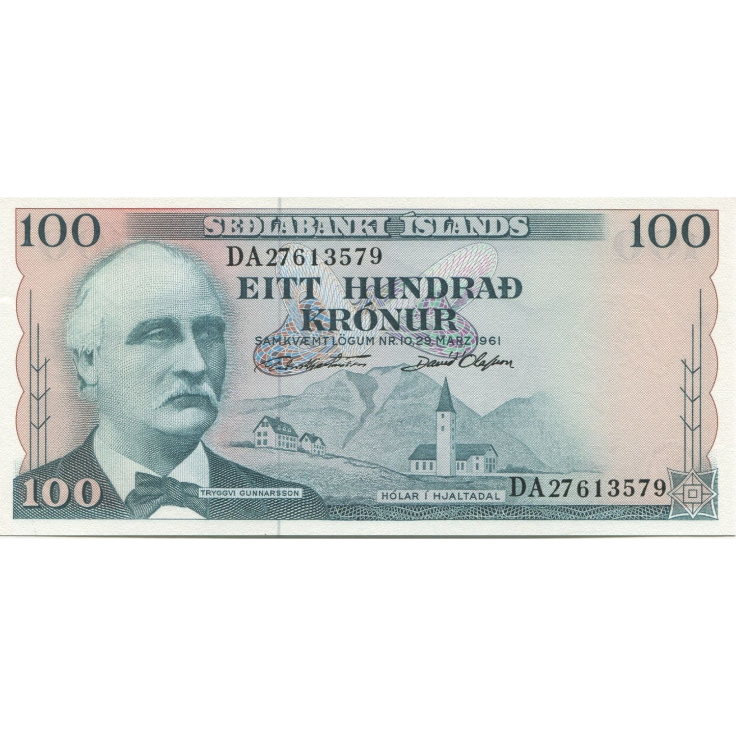 bankovka,
Island,
100 korún