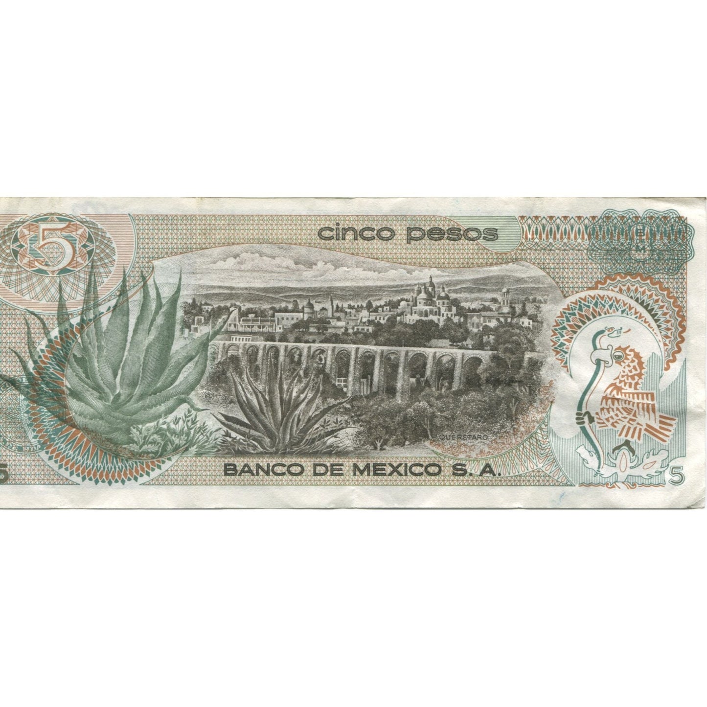 bankovka,
Mexiko,
5 pesos