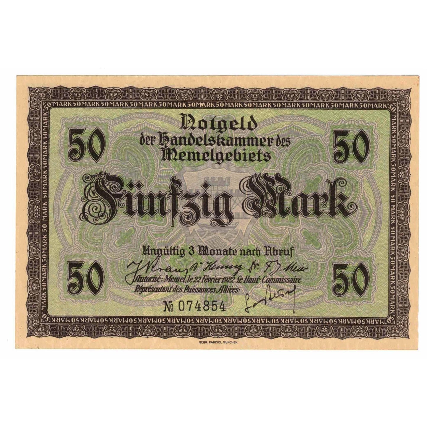 bankovka,
memel,
50 mariek
